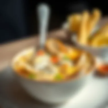 Innovative Takes on Classic Clam Chowder A modern interpretation of clam chowder served in a gourmet style