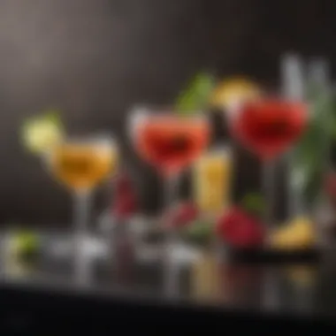 Sophisticated Mocktails with Garnishes Artfully garnished mocktails served in sophisticated glassware