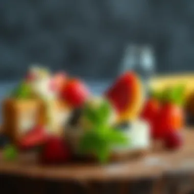 Artful Non-Dairy Presentation An elegantly arranged non-dairy treat that highlights artful presentation.