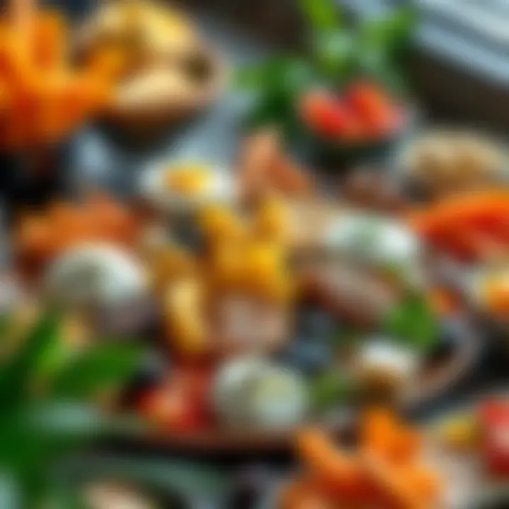 Cultural Non-Dairy Delicacies A beautiful platter featuring global non-dairy delicacies from various cultures.