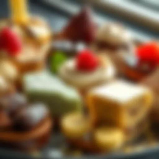 Diverse Non-Dairy Delights A vibrant display of various non-dairy desserts showcasing different textures and flavors.