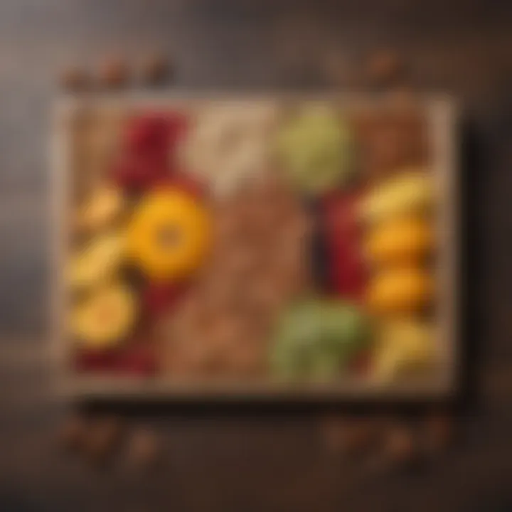 An inviting arrangement of assorted fruits and nuts on a wooden table.