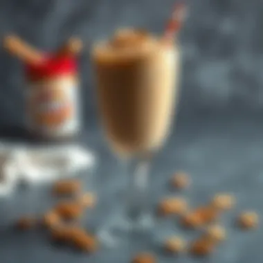 Nutrient-rich peanut butter shake in an elegant glass