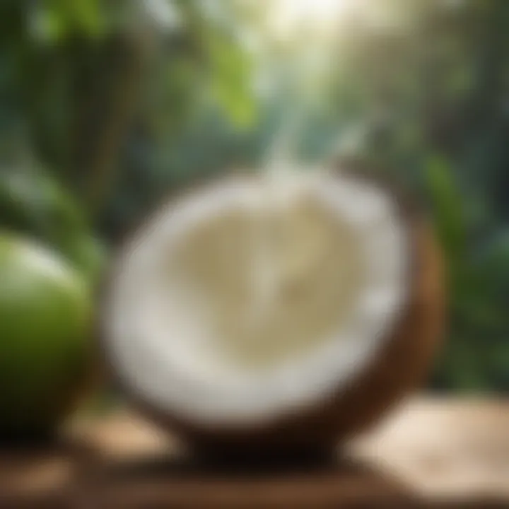 A refreshing glass of coconut water, highlighting its natural benefits.