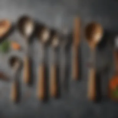 Artful Kitchen Utensils for Culinary Excellence Elegant kitchen utensils arranged artfully