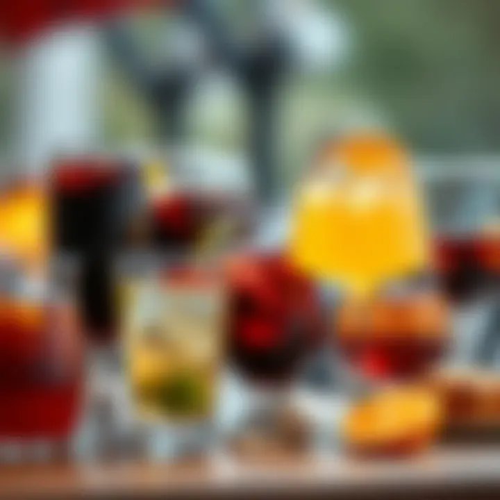 Diverse Selection of Outdoor Beverage Glasses A variety of outdoor glasses for different occasions displayed together