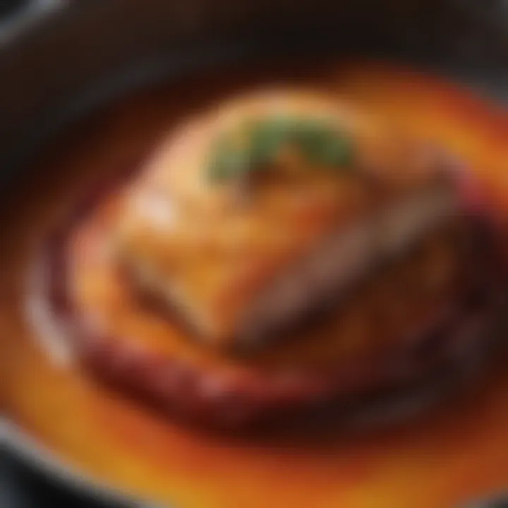 Close-up of a vibrant dish cooked in an oven bag, showcasing the rich colors and textures.