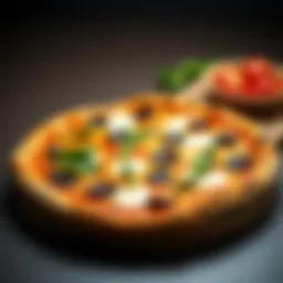 A beautifully arranged plate of paleo friendly pizza featuring a vegetable crust