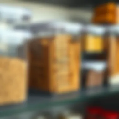 Clear Containers for Visibility and Access Clear containers for pantry visibility