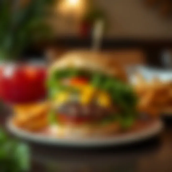Gourmet Keto Burger: A Low-Carb Culinary Experience A gourmet burger wrapped in lettuce, showcasing a keto-friendly option