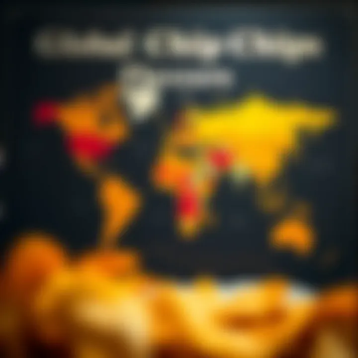 Map of Global Potato Chip Flavors A colorful map showcasing the diverse potato chip flavors across different countries.