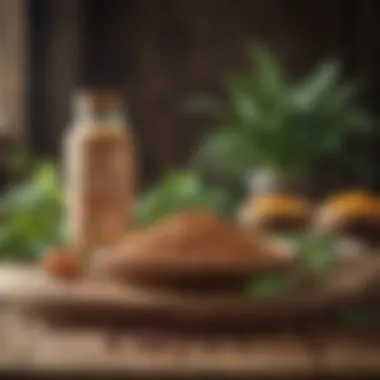 Innovative Plant-Based Proteins A curated selection of innovative plant-based protein products on a rustic wooden table.