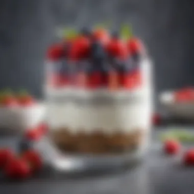 Nutritious Chia Seed Parfait A colorful chia seed parfait layered with yogurt and berries