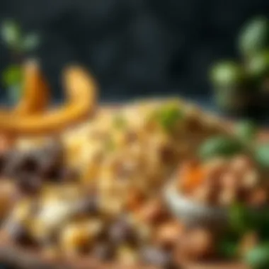 A selection of colorful plant-based protein options like quinoa, nuts, and seeds