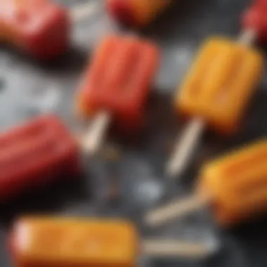 Delightful Melting Popsicles on a Warm Day Pudding popsicles melting in the sun