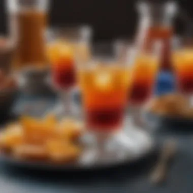 A refreshing beverage served during iftar, showcasing vibrant colors