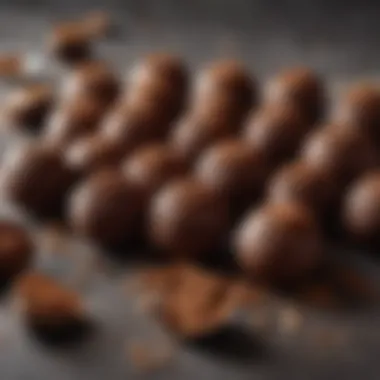 Artfully Arranged Chocolate Truffles Artfully arranged chocolate truffles dusted with cocoa powder