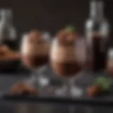 Decadent chocolate mousse served in elegant glassware