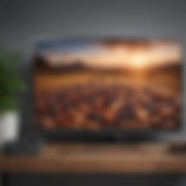 Close-up of a sleek 32-inch smart TV model