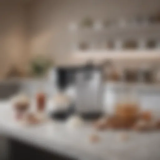 Elegant setup of the Snowball ice cream maker in a modern kitchen