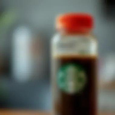 Flavor Profile of Starbucks Coffee in a Bottle Close-up of Starbucks coffee bottle highlighting flavor notes