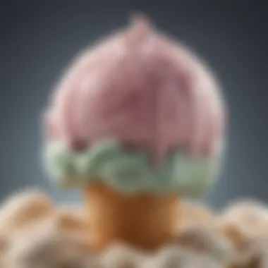 The Unique Texture of Stretchy Ice Cream A close-up of stretchy ice cream showcasing its unique texture