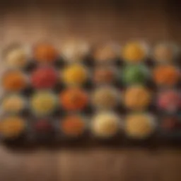 A colorful array of gluten-free dishes on a wooden table