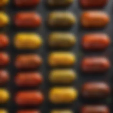 Colorful Marinades for Flavor Enhancement An array of vibrant marinades for enhancing sausage flavor
