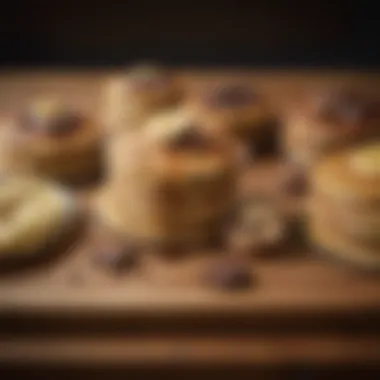 Diverse Pancake Variations on Display A variety of pancake variations including banana, chocolate, and gluten-free options on a wooden table