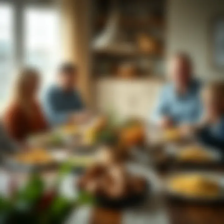 Timeless Moments Together A heartwarming family gathering around a table filled with cherished recipes.