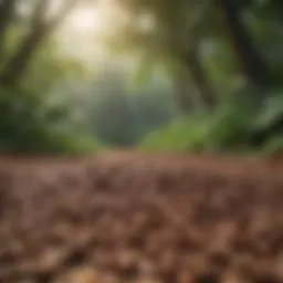 A serene coffee plantation showcasing mild coffee beans