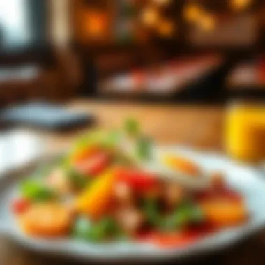 Vibrant Easter Brunch Presentation A beautifully plated Easter brunch dish showcasing vibrant colors and seasonal ingredients