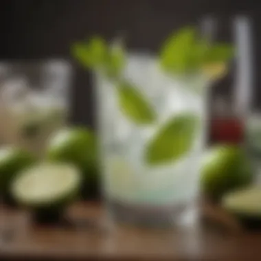 A Masterpiece: The Perfectly Crafted Mojito A beautifully crafted mojito cocktail