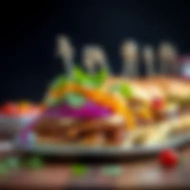 An array of vibrant toppings to enhance pulled pork sliders