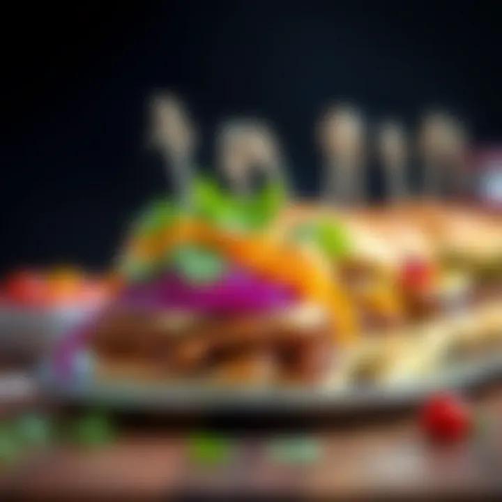 An array of vibrant toppings to enhance pulled pork sliders