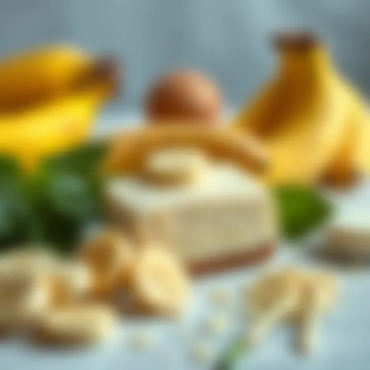 The Essence of Flavor: Key Ingredients for Banana Cheesecake Close-up of ripe bananas and fresh ingredients arranged for banana cheesecake