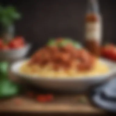 Delicious Plant-Based Spaghetti Sauce A rich and colorful bowl of finished plant-based spaghetti sauce