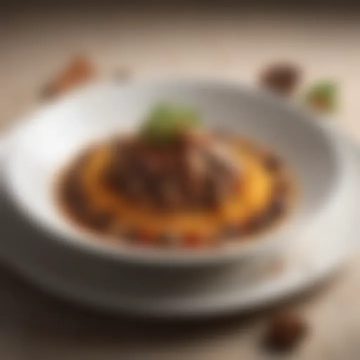 An elegant dish showcasing a modern recipe using five spice blend