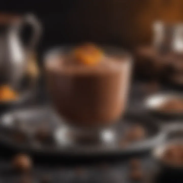 A rich, smooth chocolate mousse with a glossy finish