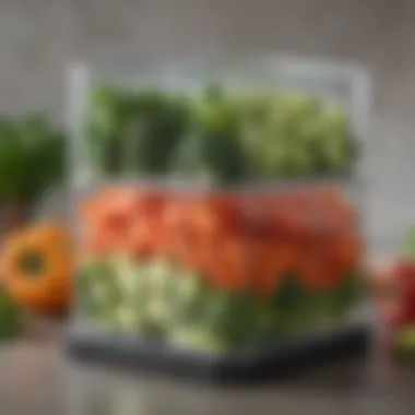 Close-up of vegetables stored in Joie Vegetable Saver