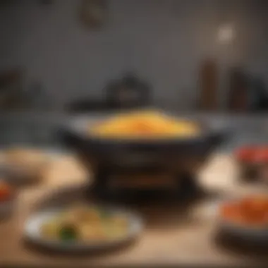 Ingredients for Air Frying A variety of ingredients ready for air frying in a modern kitchen