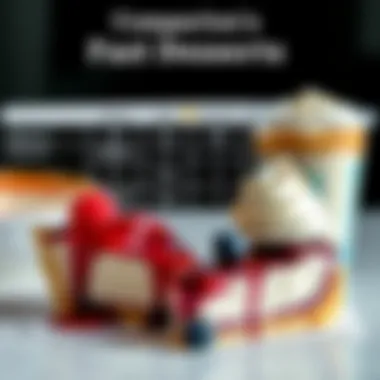 Comparison of Fast Food Desserts A comparison chart showcasing various fast food desserts alongside the blueberry cream cheese pie