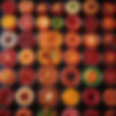 Colorful assortment of traditional Asian jello snacks