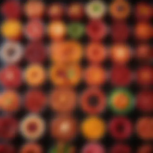 Colorful assortment of traditional Asian jello snacks