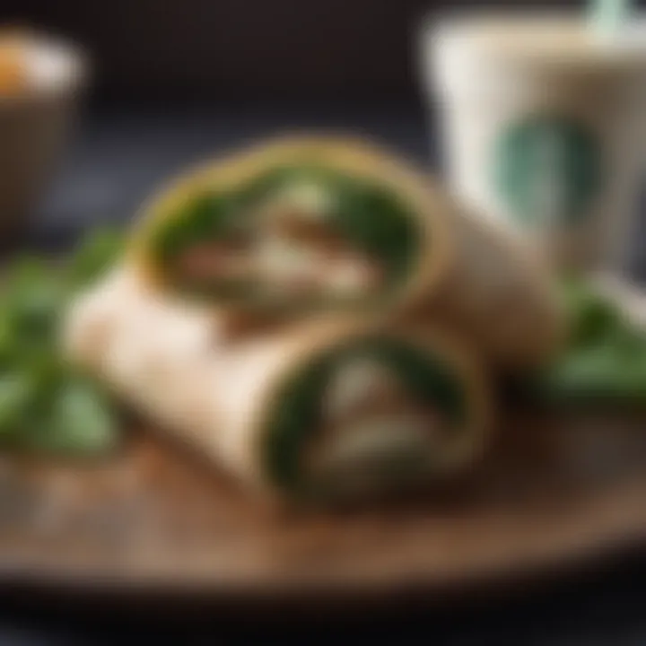 Delicious spinach wrap displayed on a plate