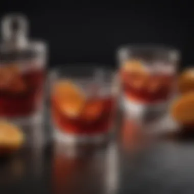 Vintage glassware ideal for a classic Negroni