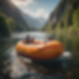 Colorful inflatable raft with unique design