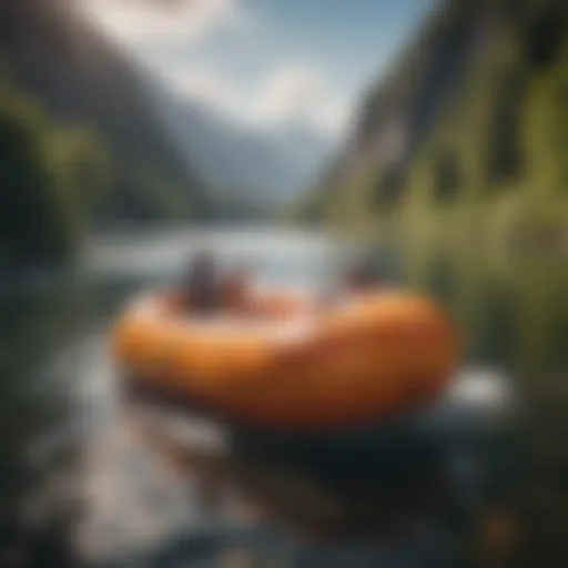 Colorful inflatable raft with unique design