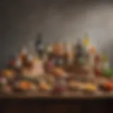A curated selection of gourmet foods displayed elegantly