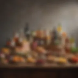 A curated selection of gourmet foods displayed elegantly